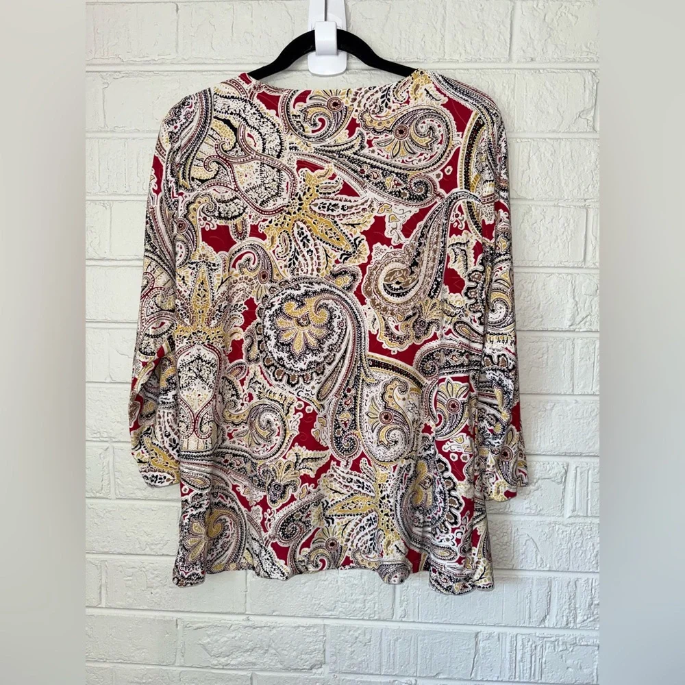 JM Collection women’s Sz L Blouse Shirt Top Mature ✨ - Picture 8 of 9
